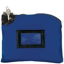 Locking Bag - 10W x 8H - Royal Blue Canvas - Money Bag - Deposit Bag