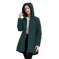thumbnail image 4 of Giolshon Women's Reversible Puffer Jacket Long Hooded Quilted Padded Bubble Coat Winter Warm Lightweight Outerwear, 4 of 4