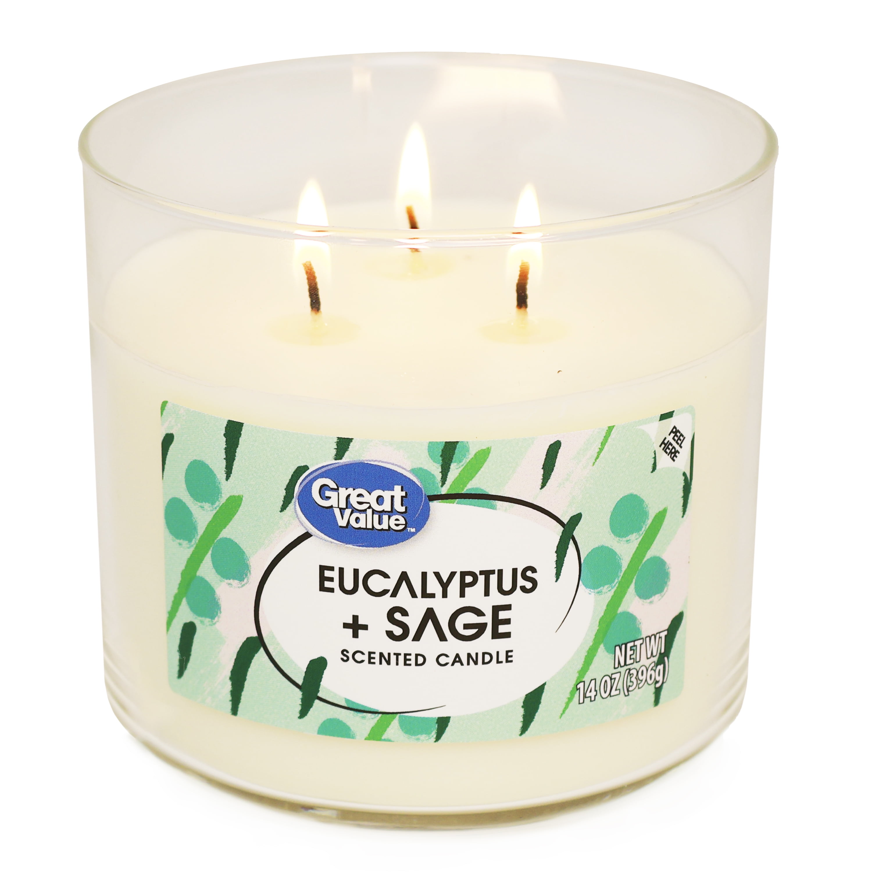 Great Value Eucalyptus & Sage Candle, 14 oz