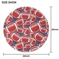 thumbnail image 6 of Red Footballs on Blue Pattern Round Tablecloth 60"x60",Wrinkle Wipeable Table Cloth for Kitchen Dining Room Picnic Patio Party, 6 of 6