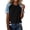 01#Black, variant on Shirts for Women Raglan Sleeve Denim Print Patchwork Tee Shirt Short Sleeve Crewneck Summer Casual Tops