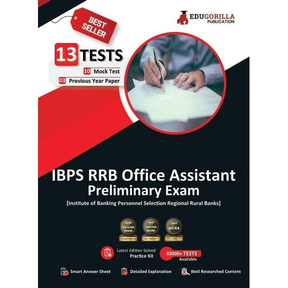 EduGorilla IBPS RRB Office Assistant Prelims Book 2023 (English Edition) - 10 Full Length Mock Tests and 3 Previous Year, (Paperback)