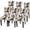 Marble3, variant on Dining Room Chair Covers Set of 6, Stretch Parsons Chair Slipcovers Universal Removable Washable Chair Seat Covers Protector for Dining Room, Kitchen, Hotel and Party, Brown Cubes