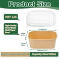 thumbnail image 2 of Recipientes de papel para alimentos Hokimder 1034 ml con tapas, paquete de 50, 2 of 8