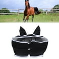 thumbnail image 4 of Mouche de Cheval, Visage de Cheval Respirant Maille Fine Conception Peau Agréable Respirant Confortable pour la Protection du Visage pour Cheval Noir, 4 of 8