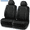 Black Front Seat, variant on Skechers Premium Leather Car Seat Cover – Front Seat, Durable, Breathable, Universal Fit for Cars, SUVs, and Trucks - Black