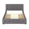 thumbnail image 5 of PAPROOS Queen Platform Bed Frame with Storage, Upholstered Platform Bed with Tufted Button Headboard and 4 Drawers, No Box Spring Needed, Queen Size Bed Frame for Adults, Light Gray, 5 of 10