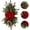 2#-Green-1pcs, variant on Topboutique Christmas Artificial Swags,Xmas Teardrop Swags,Christmas Stairway Decoration with LED Lights for Door Stair Indoor Outdoor Decor,Red