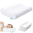 thumbnail image 1 of Almohada viscoelástica para cuello cervical Releep, contorno ajustable, 1 of 8
