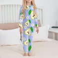 thumbnail image 2 of CPNG Girls Sleepwear Set Cute Fruit Print Crewneck Long Sleeve Top and Matching Pants Soft Comfy Loungewear 2 Piece Set, 2 of 4