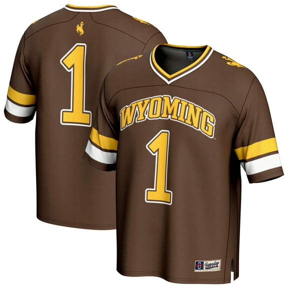Youth GameDay Greats #1 Brown Wyoming Cowboys Collegiate Football Fashion Jersey