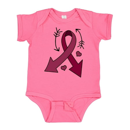 

Inktastic Burgundy Ribbon with Arrows for Multiple Myeloma Awareness Gift Baby Boy or Baby Girl Bodysuit