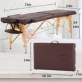 thumbnail image 4 of NiamVelo Professional Massage Table Portable Folding Massage Bed 73 inch 2 Fold Height Adjustable Spa Bed W/Carry Case, Brown, 4 of 8
