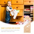 thumbnail image 3 of Raindrops 6Pcs Clothing Size Dividers Beige Wooden Closet Divider for Fast Clothes Sorting, 3 of 5