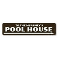thumbnail image 2 of Pool House Novelty Sign, Metal Wall Decor - 4x18 inches, 2 of 4