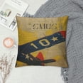 thumbnail image 2 of Qinduosi  Airplane Pillows Vintage Fight Instructor Expedition Plane Fly in Sky Air Yellow Black Pillow Cover Decorative Square Accent Throw Pillow Case for Sofa Chair White, 2 of 5
