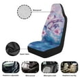 thumbnail image 6 of Yuyamidu Dolphin Car Front Seat Covers Set of 2 Hibiscus Vehicle Seat Protective Covers for Cars Sedan SUV Automobile Interior Sets, 6 of 7