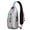 Psychedelic Art, variant on Tropical Flower and Leaves Sling Bag with Watercolor Floral Print, Lightweight Durable Crossbody Backpack, Adjustable Strap, Multiple Compartments for Outdoor Activities and Gym