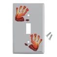 thumbnail image 2 of Hand Print Basketball Get a Grip Plastic Wall Decor Toggle Light Switch Plate Cover, 2 of 4