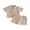 Beige, variant on BemeyourBBs Toddler Baby Boys Summer Clothes Baby Boy Church Outfit Textured Button Down Short Sleeves Shirt and Elastic Shorts Set Baby Boy Beach 2 Piece Outfits