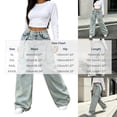 thumbnail image 3 of Miqool Plus Size Baggy Pants for Women Girls Wide Leg Jeans Y2k Hip Hop Streetwear Oversized Jeans Grunge Clothes, 1XL-4XL, 3 of 7