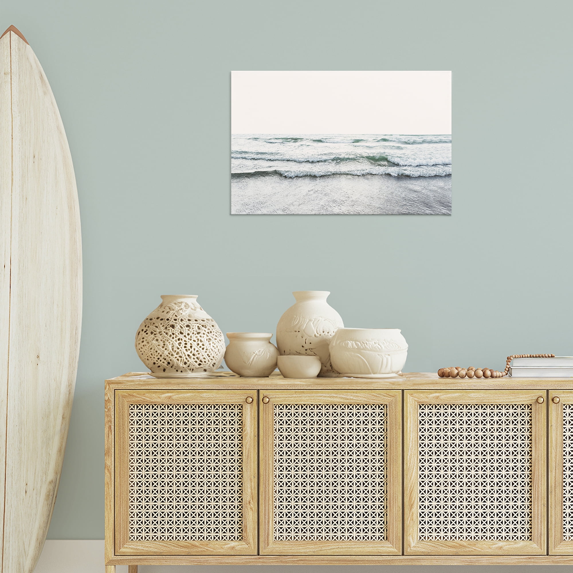 Stupell Industries Rolling Tide Waves Nautical & Beach Photography Wrapped Canvas Art Print Wall Art, 30 x 20
