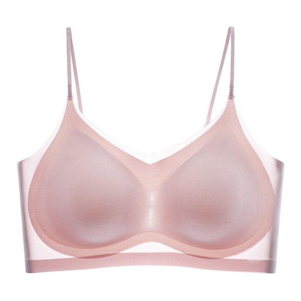 TOCADOS Sujetadores Sin Costuras , Lencería Para Dormir Push Up Bra , Ropa Interior Respaldo Transpirable Ultrafina De Seda De Hielo Para El Verano