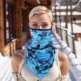 thumbnail image 2 of Ofertas únicas 1 Pc Gaiter de cuello con orejeras Bufanda máscara bandana camuflaje triángulo Azul oscuro, 2 of 5