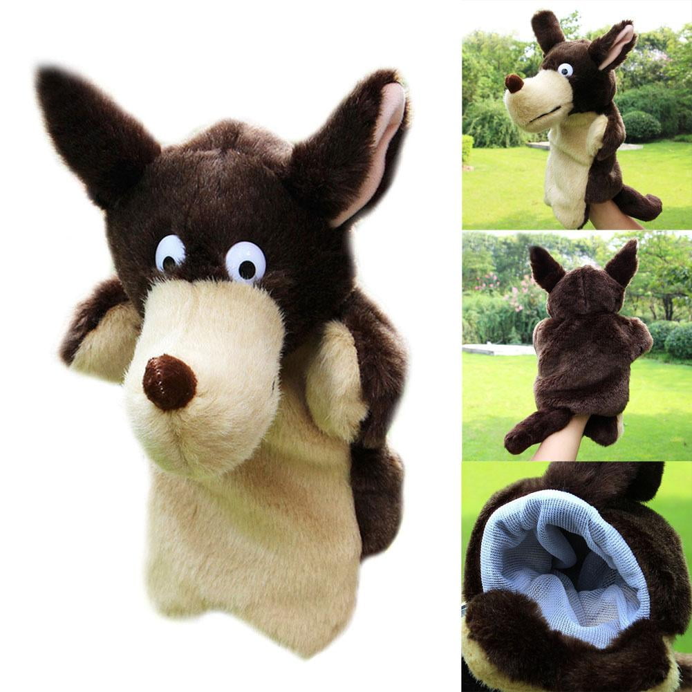 New Wolf Hand Puppet Baby Kids Child Soft Doll Plush Toy Gift #OS