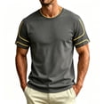 thumbnail image 6 of Qiyinn Men's Line Casual T-shirt For Summer Men Top, 6 of 6
