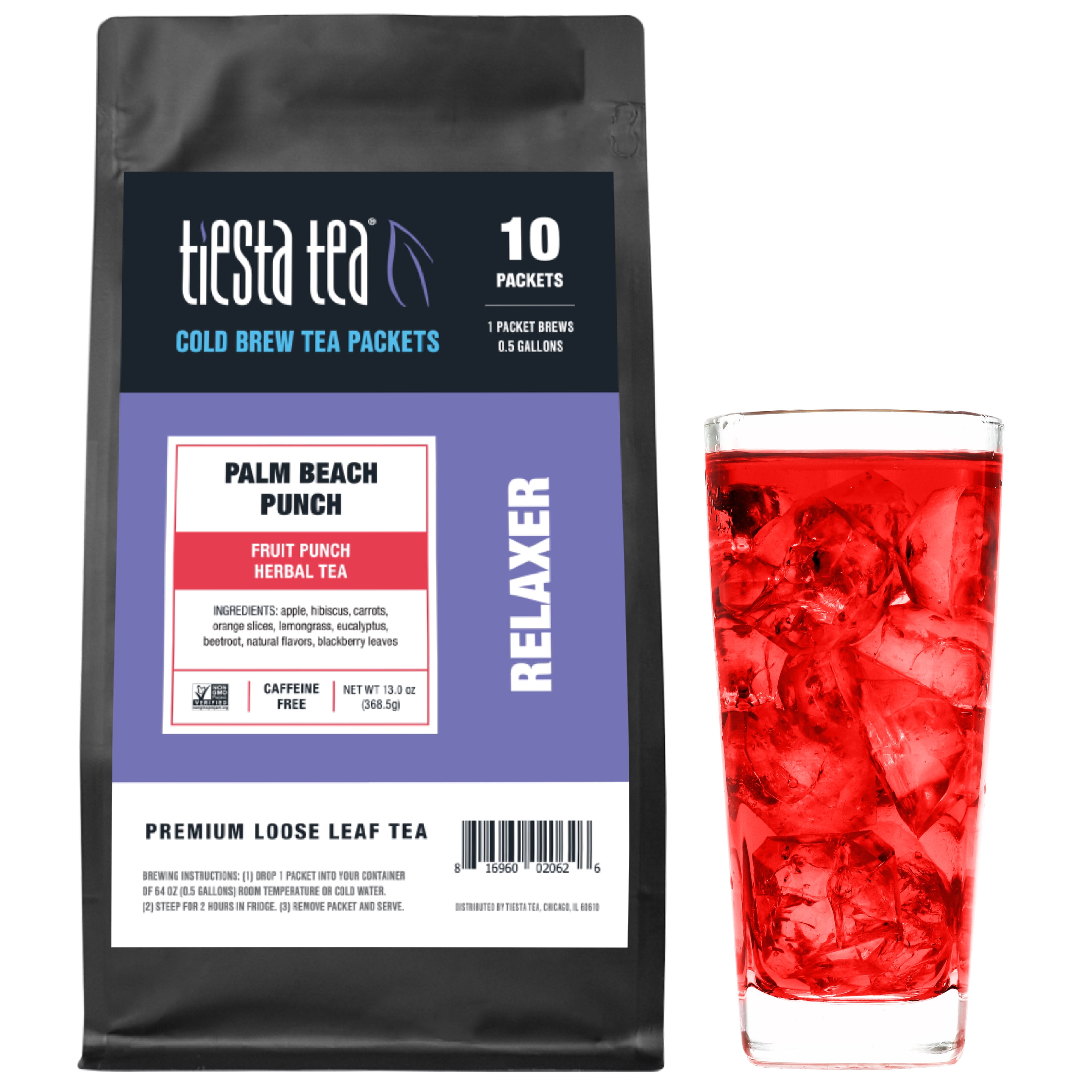 Tiesta Tea Palm Beach Punch Cold Brew Tea, Fruit Punch Herbal Tea