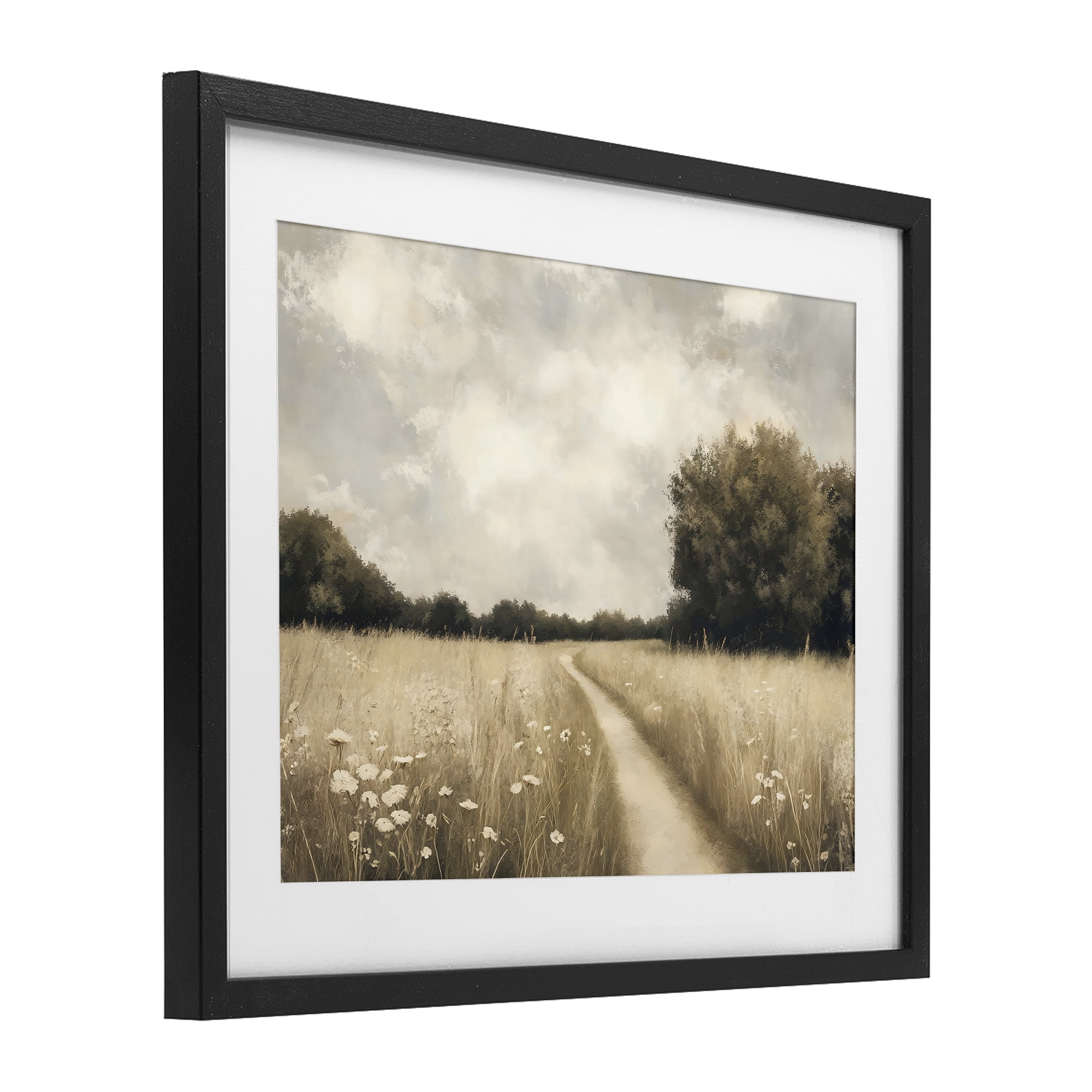 Stupell Industries Journey Through Wildflowers in Meadow Black Framed Print Under Glass, design by Creative Studio