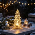 thumbnail image 7 of Crystal Christmas Tree Night Light, Battery Powered Tabletop Lamp, Warm LED Glow, Cozy Winter Holiday Indoor Decor, Star Topped Ornament, 7 of 7