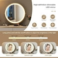 thumbnail image 4 of Small Vanity Desk with Mirror and Lights, 39" White and Gold Makeup Vanity Set with 2 Drawers & Matching Stool, Modern Dressing Table for Women, Bedroom and Small Spaces, 4 of 14