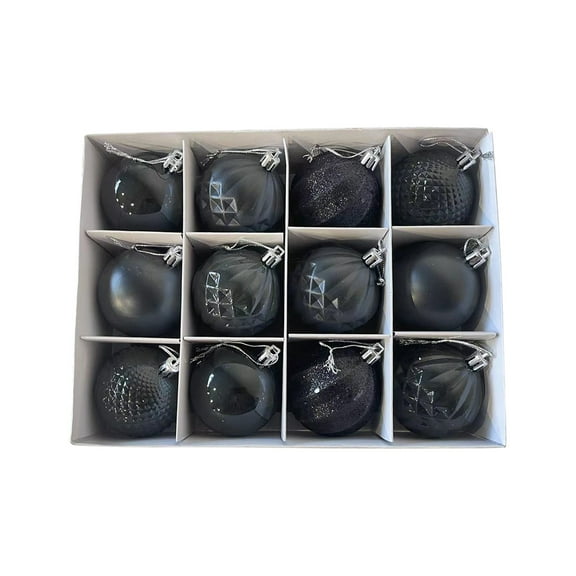 ESULOMP Christmas Balls Ornaments, 12Pcs Xmas Tree Decorations, 80mm/3.15" Shatterproof Christmas Tree Ornaments Hanging Ball for Holiday Wedding Party Decoration