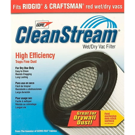 - Shop Vac 903-61-00 CleanStream® High Efficiency Wet & Dry Vac Cartridge Filter