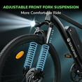 thumbnail image 3 of isinwheel M10 Electric Bike for Adults 96KM, 26" Portable Ebike 500W 32KM/H, Electric Mountain Bicycle with 10.4Ah Removable Battery, Shimano 35-Speed, Lockable Suspensions for Trail City Commuting, 3 of 8