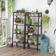 thumbnail image 4 of Patiojoy 4-Tier Ladder Bookshelf Industrial Wooden Bookcase with Metal Frame Anti-Toppling Device Rack Gray Oak, 4 of 9