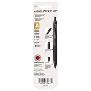 (2 pack) uniball 207 Plus+ Retractable Gel Pens, Micro Point, 0.5mm, Black Ink, 2 Count