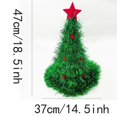 thumbnail image 3 of Sombrero de árbol de Navidad para adultos y niños, gorro de felpa de terciopelo denso, brillante, divertido, para fiesta, 2023, 3 of 4