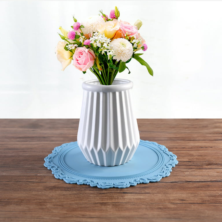 Round White Silicone Baroque Table Mat