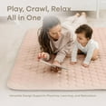 thumbnail image 4 of Comfy Cubs Premium Play Mat, Square 56"x56" - Kids & Toddler Mat, Non-Slip Bottom - Blush, 4 of 7