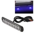 thumbnail image 2 of 4Pcs 12-24V Car 6 LED Flash Strobe Emergency Warning Light Grille Flashing Lightbar Blue, 2 of 6