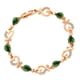 thumbnail image 2 of Pulsera de oro Retro para mujer con incrustaciones de flores huecas con regalos Verde Zulema Pulsera de moda para mujer, 2 of 8
