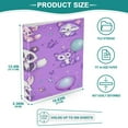 thumbnail image 5 of Cute Stylized Pandas Pattern 12.4x10.6in PVC Round Ring Binder, D-Ring 3-Hole, Metal Clip, 200 Sheets, 5 of 10
