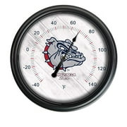 NCAA Gonzaga Zags 14 in. Dia. Indoor & Outdoor LED Thermometer, Black