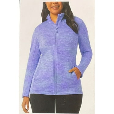 32 Degrees Heat Women’s Full zip Active Waffle Jacket (Lolite Purple, X-Large)