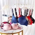 thumbnail image 2 of Conjunto De Sujetador Ajustable Rhinestone Ropa Interior Reunir Sexy Brillante Transpirable Sujetador Push Up Para Mujer Con Estampado De Letras Lencería V，lencería sexy para mujerpangjing, 2 of 4