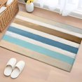 thumbnail image 2 of Abstract Gradient Stripe 2x3 Area Rugs for Living Room, Blue Brown Watercolor Non Slip Floor Mat Washable Low-Profile Indoor Carpet for Bedroom, Dining Room, Bathroom, 2 of 9