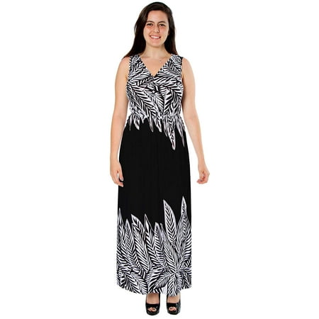 Women's Plus Size Ankle Length Contrast Maxi